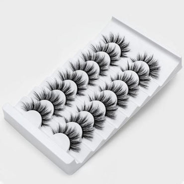 SEXYSHEEP 3D Faux Mink Lashes Natural False Eyelashes Dramatic Fluffy Soft Wispy Volume Cross Reusable Eyelash MaKeup Tools - east2cart.uk