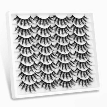 SEXYSHEEP 3D Faux Mink Lashes Natural False Eyelashes Dramatic Fluffy Soft Wispy Volume Cross Reusable Eyelash MaKeup Tools - east2cart.uk