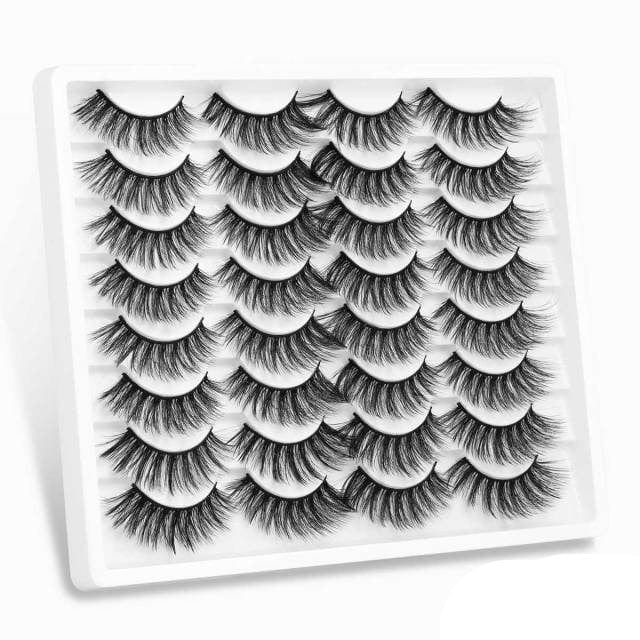 SEXYSHEEP 3D Faux Mink Lashes Natural False Eyelashes Dramatic Fluffy Soft Wispy Volume Cross Reusable Eyelash MaKeup Tools - east2cart.uk