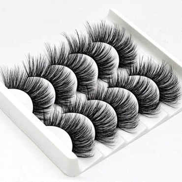 SEXYSHEEP 3D Faux Mink Lashes Natural False Eyelashes Dramatic Fluffy Soft Wispy Volume Cross Reusable Eyelash MaKeup Tools - east2cart.uk