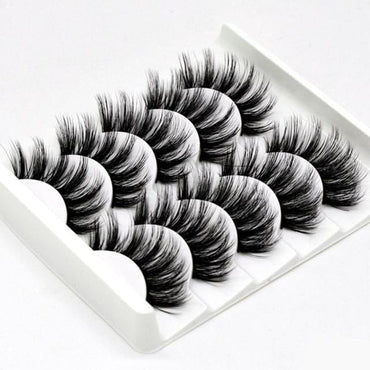 SEXYSHEEP 3D Faux Mink Lashes Natural False Eyelashes Dramatic Fluffy Soft Wispy Volume Cross Reusable Eyelash MaKeup Tools - east2cart.uk