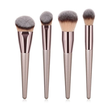 4/10pcs Champagne Makeup Brushes Set - east2cart.uk