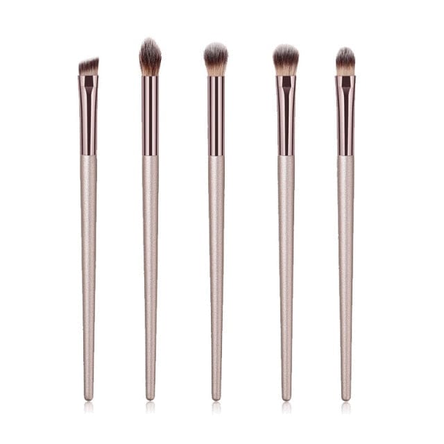 4/10pcs Champagne Makeup Brushes Set - east2cart.uk