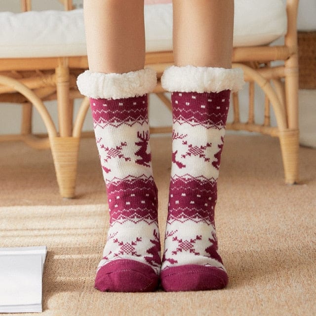 Mid-Calf Fleece-Lined Thickened Carpet Socks