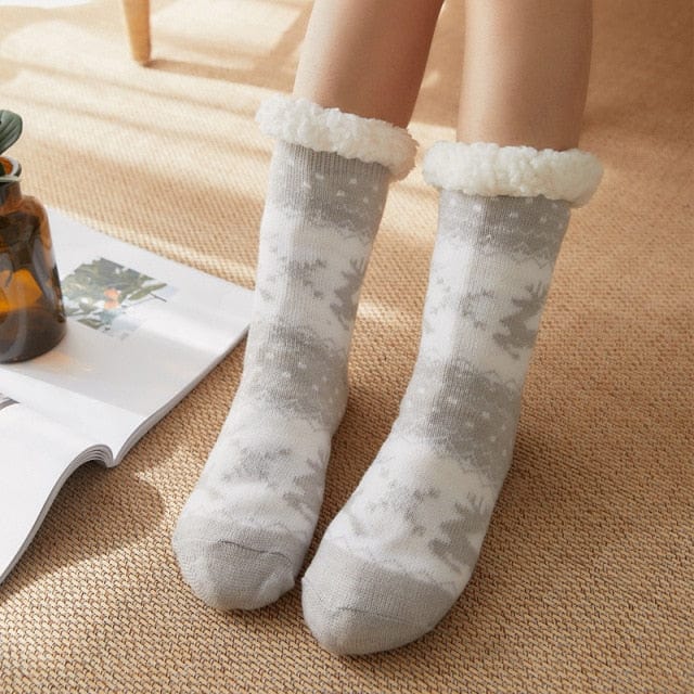 Mid-Calf Fleece-Lined Thickened Carpet Socks