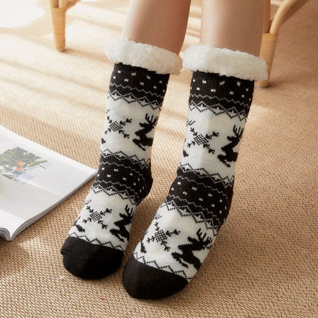 Mid-Calf Fleece-Lined Thickened Carpet Socks