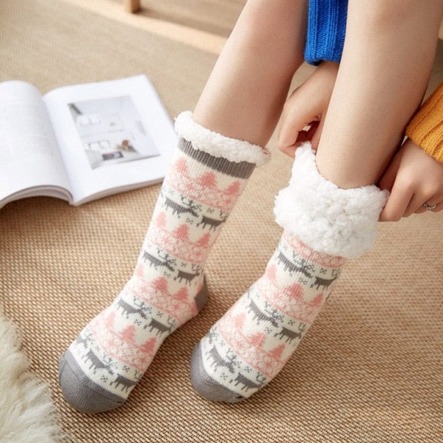 Mid-Calf Fleece-Lined Thickened Carpet Socks