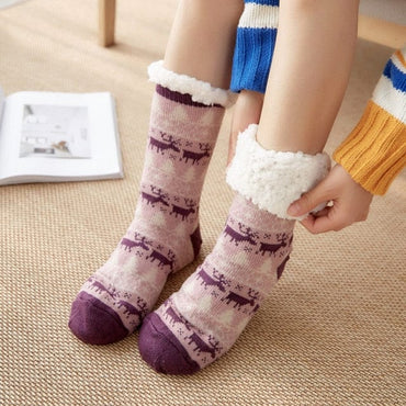 Mid-Calf Fleece-Lined Thickened Carpet Socks