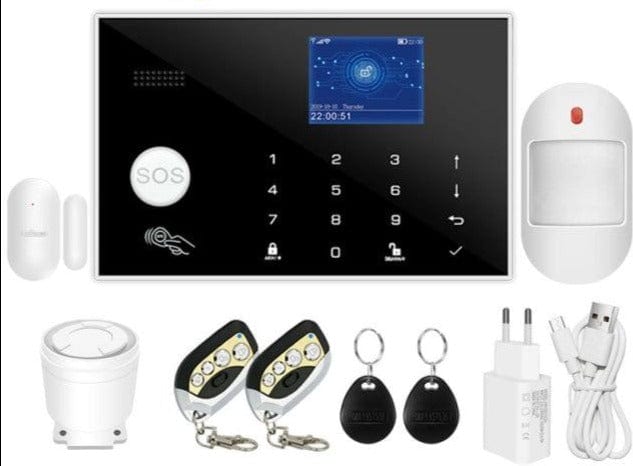 Wifi GSM Alarm System 433MHz Home Burglar Security Alarm Wireless Wired Detector RFID Touch Keyboard Temperature Humidity Alexa - east2cart.uk