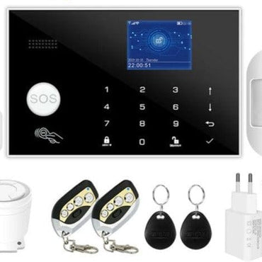 Wifi GSM Alarm System 433MHz Home Burglar Security Alarm Wireless Wired Detector RFID Touch Keyboard Temperature Humidity Alexa - east2cart.uk