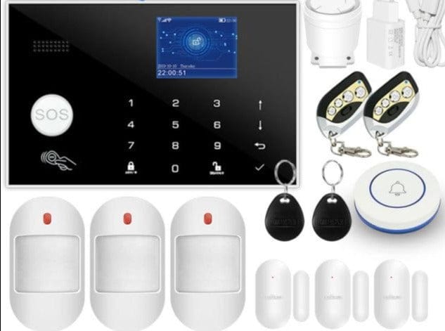 Wifi GSM Alarm System 433MHz Home Burglar Security Alarm Wireless Wired Detector RFID Touch Keyboard Temperature Humidity Alexa - east2cart.uk