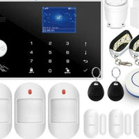 Wifi GSM Alarm System 433MHz Home Burglar Security Alarm Wireless Wired Detector RFID Touch Keyboard Temperature Humidity Alexa - east2cart.uk