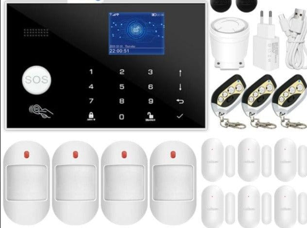 Wifi GSM Alarm System 433MHz Home Burglar Security Alarm Wireless Wired Detector RFID Touch Keyboard Temperature Humidity Alexa - east2cart.uk