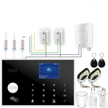 Wifi GSM Alarm System 433MHz Home Burglar Security Alarm Wireless Wired Detector RFID Touch Keyboard Temperature Humidity Alexa - east2cart.uk