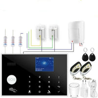 Wifi GSM Alarm System 433MHz Home Burglar Security Alarm Wireless Wired Detector RFID Touch Keyboard Temperature Humidity Alexa - east2cart.uk