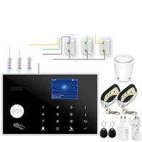 Wifi GSM Alarm System 433MHz Home Burglar Security Alarm Wireless Wired Detector RFID Touch Keyboard Temperature Humidity Alexa - east2cart.uk