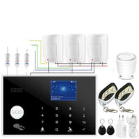 Wifi GSM Alarm System 433MHz Home Burglar Security Alarm Wireless Wired Detector RFID Touch Keyboard Temperature Humidity Alexa - east2cart.uk