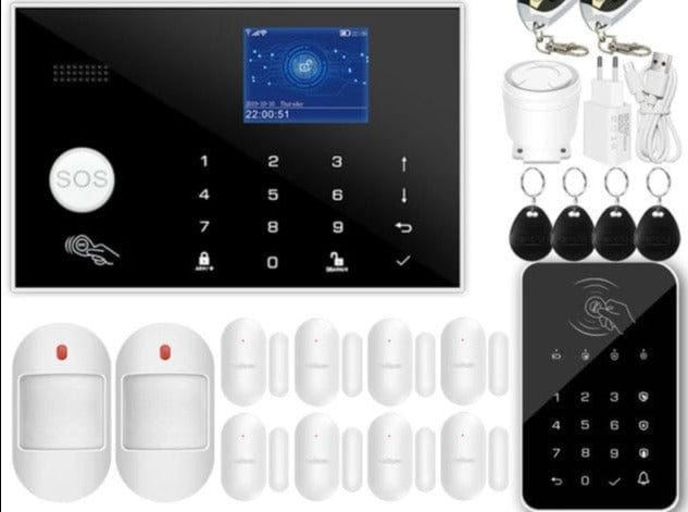 Wifi GSM Alarm System 433MHz Home Burglar Security Alarm Wireless Wired Detector RFID Touch Keyboard Temperature Humidity Alexa - east2cart.uk