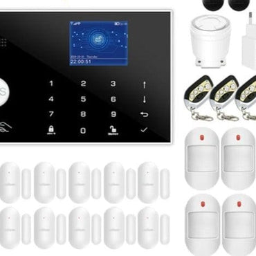 Wifi GSM Alarm System 433MHz Home Burglar Security Alarm Wireless Wired Detector RFID Touch Keyboard Temperature Humidity Alexa - east2cart.uk