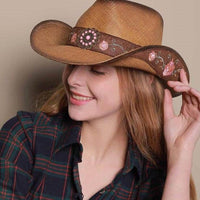 Vintage Embroidered Cowgirl Hat