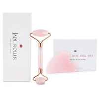 Natural Rose Quartz Roller Facial Jade Roller Stone Gua sha Scraper Face Lifting Massage Skin Eye Body Massager Beauty Care Tool - east2cart.uk
