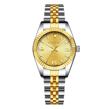 Golden Silver Classic Ladies Quartz Watch - east2cart.uk