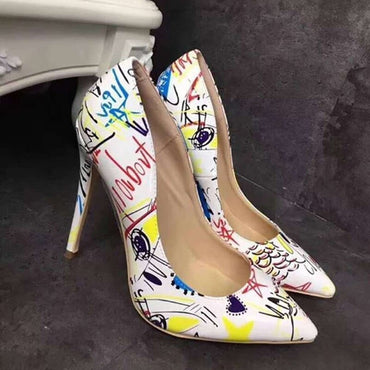 Mixed Colour Pointed Toe Stilettos