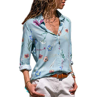 Floral Print Long Sleeve Shirt - east2cart.uk