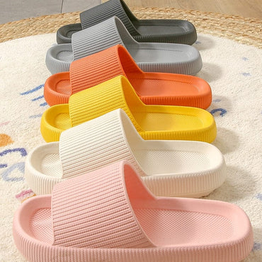 Women Thick Platform Slippers Summer Beach Eva Soft Sole Slide Sandals Leisure Men Ladies Indoor Bathroom Anti-slip Shoes - east2cart.uk