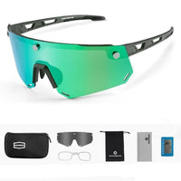 ROCKBROS Polarized Sports Men Sunglasses Road Cycling Glasses Mountain Bike Bicycle Riding Protection Goggles Eyewear 5 Lens - east2cart.uk