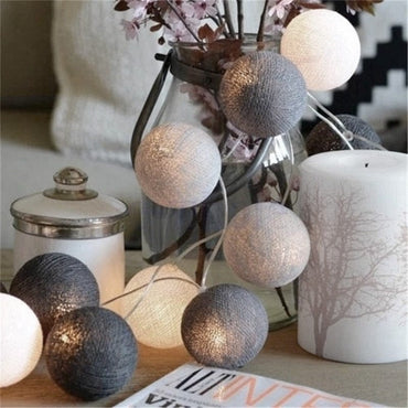 LED Cotton Ball Lights Decoration