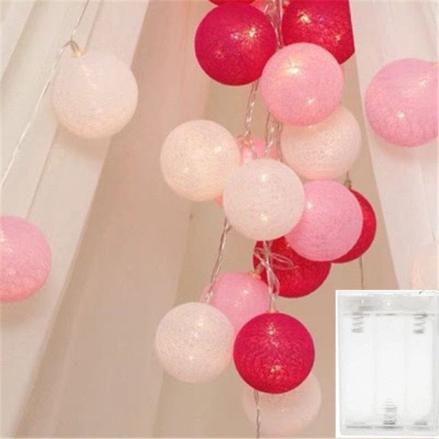 LED Cotton Ball Lights Decoration