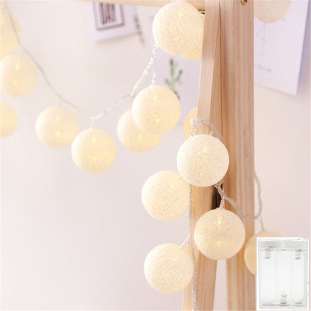 LED Cotton Ball Lights Decoration