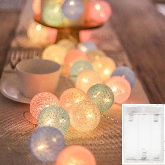 LED Cotton Ball Lights Decoration