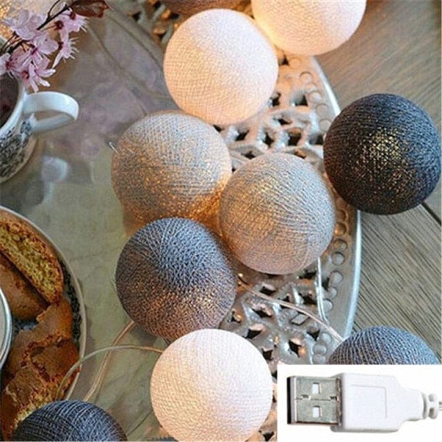 LED Cotton Ball Lights Decoration