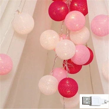 LED Cotton Ball Lights Decoration