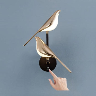 Gold Plated Bird LED Wall Lamp