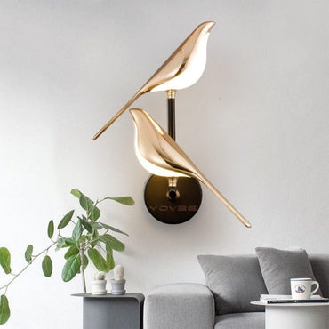 Gold Plated Bird LED Wall Lamp