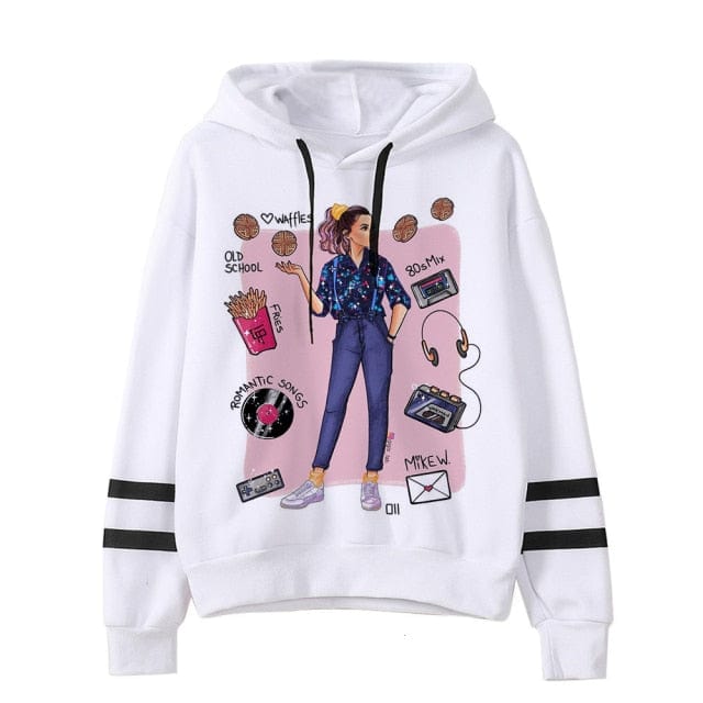 Stranger Things Oversized Hooded Tops