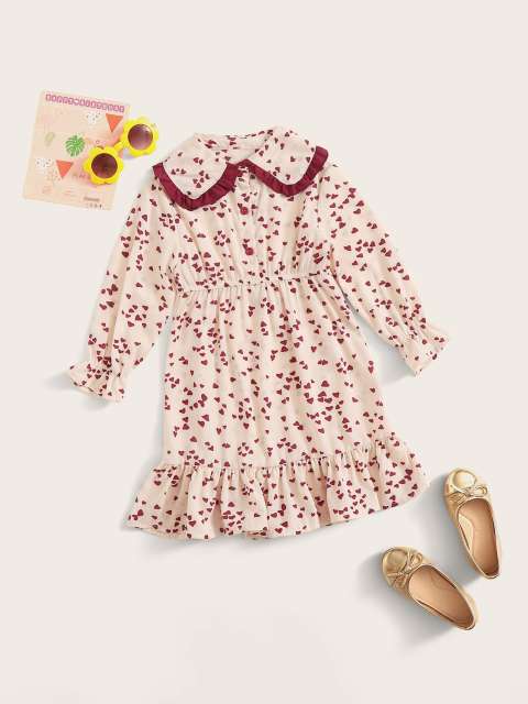 Girls Flower Print Dress