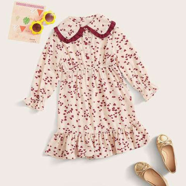 Girls Flower Print Dress