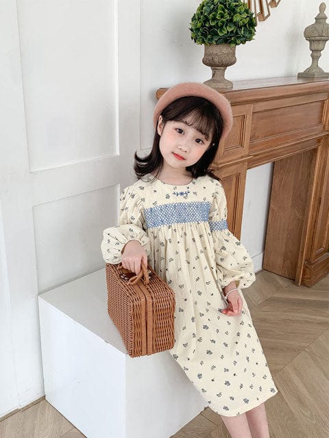 Girls Flower Print Dress