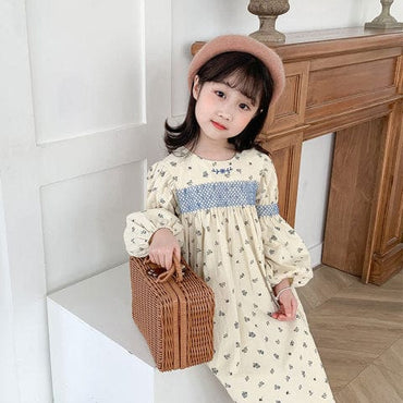 Girls Flower Print Dress