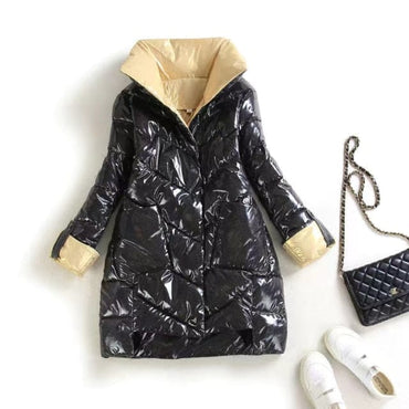 High Quality Stand Collar Winter Ladies Parka