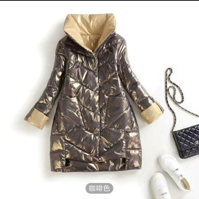 High Quality Stand Collar Winter Ladies Parka