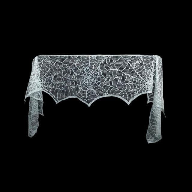 Black Lace Skull Table Cloth