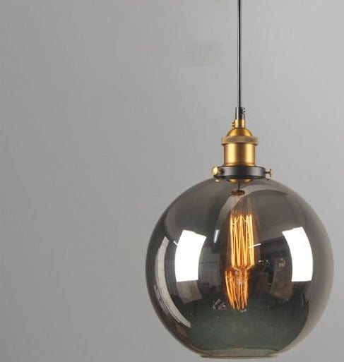 Smoky Glass Vintage Hanging Lamps