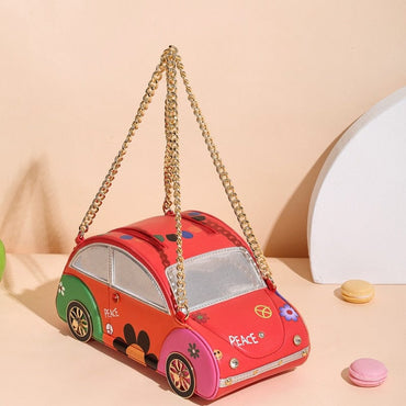 Retro Car Shape Handbag