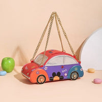 Retro Car Shape Handbag