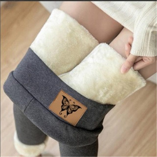 Winter Women Leggings Velvet Warm Pants Hight Waist Leggings Women Solid Color Legging Comfortable Keep Warm Stretchy Legging - east2cart.uk